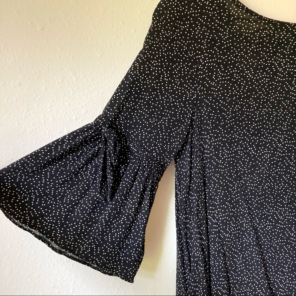 Dotted Bell Sleeve Dress